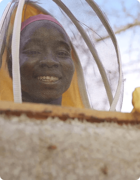 beekeeper with bees